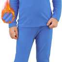 Boys Underwear Toddler Thermal Underwears Ski Base Layer Kids Long John Set Unisex Large (100) / 3T Dark Blue