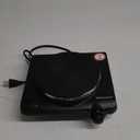 Elite Gourmet ESB-301BF# Countertop Single Cast Iron Burner, 1000 Watts Electric Hot Plate, Temperature Controls, Power Indicator Lights, Easy to Clean, Black