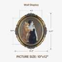 Vintage Oval Picture Frame 10x12 Inch, Bronze Gold Antique Old Photo Frames with Glass Front for Tabletop and Wall Hanging, Art Deco, Photo Gallery, Home Decor, Displays, Gift Ideas