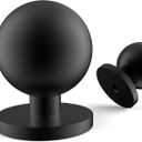 12 Pack Matte Black Cabinet Knobs Dresser Knobs Solid Zinc Alloy Drawer Knobs for Kitchen Cupboard Drawer Dresser Single Hole Handware