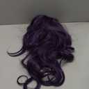 BERON Dark Purple Wig - Long Curly Wavy Wig with Bangs for Women's Halloween Cosplay & Party Costume