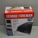 George Foreman 4-Serving Removable Plate Electric Grill and Panini Press, George Tough Non-Stick Coating, Drip Tray Catches Grease, Black
