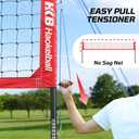 Haokelball Outdoor Volleyball Net Set for Backyard, 32FT Regulation, 3-Level Adjustable Height & Anti-Sag Tension System, Heavy Duty Thick Poles, Includes Volleyball, Pump, Boundary Line and Carry Bag