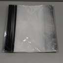 Binditek 40 Pack Clear Report Covers with Sliding Bars, 25 Sheet Capacity, 5mm Binding Bars, Letter Size, 5.5 Mil Thick, Black, for Students and Coworkers