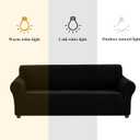 Joccun Stretch Loveseat Couch Cover Slipcover, 1-Piece Sofa Cover for 2 Cushion Couch Spandex Jacquard Washable Furniture Protector Cover for Living Room,Kids,Pets（Loveseat,Black）24 x 36 inches