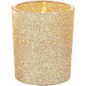 Fun Express Gold Glitter Votive Holders - Glass Candle Holders - Wedding and Home Decor - Halloween, Christmas & Thanksgiving Decorations - 12 Pieces (One Size)