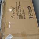 Finnhomy Sideboard Buffet Cabinet, Kitchen Storage Sideboard with Rattan Decorated Doors, Liquor Coffee Buffet, Dining Room, Hallway, Console Table, Accent Cabinet, 31.5X 15.8X 34.6 Inches, Natural