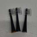 Replacement Brush Heads for Waterpik Sonic Fusion 2.0 - Flossing Toothbrush Head for Water pik with Color-Coded Rings & Hygienic Caps - 3 Pack Black Soft Bristles