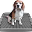 Mesh Training Toilet Potty Tray for Puppy and Small Size Dog 20.3 x 16.3 x 1.2 inch (Gray+Gray)