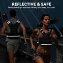 HEETA Adjustable Weighted Vest for Women Men, 4-10lbs/10-18lbs/20-32lbs Body Weight Vest Exercise Set with 6 Ironsand Weights & Reflective Strips for Walking Running Workout Cardio Strength Training