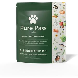 DA-1 Daily All-in-One Dog Supplement Powder | Dog Multivitamin with Probiotics for Gut Health | Supports Skin & Coat, Joints, Allergies & Immune Health | Human Grade Formula, Expiry: 12-2027
