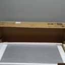 Giluta Black Sideboard Buffet Cabinet, Farmhouse Kitchen Storage Cabinets with 2 Rattan Doors, 30''H Boho Cabinet with Solid Wood Feet for Entryway, Living Room, Hallway