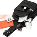 Banelu Small Sling Backpack Crossbody Sling Bag for Women Men, Chest Bag Daypack Fanny Pack Cross Body Bag for Outdoors Hiking Traveling - Black