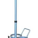 ResOne Dual Oxygen Tank Cart, Portable Oxygen Cart with Wheels, Adjustable Handle, Powder‑Coated Steel Frame, Holds 2 Size D or E Cylinders