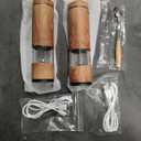 Electric Salt and Pepper Grinder Set-Rechargeable, Salt and Pepper Shakers, Automatic Salt and Pepper Grinder Set with Led Light, Adjustable Coarseness, One Handed Operation, Electric Pepper Mill