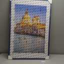 wyooxoo 24x36 Poster Frame Dark blue Solid Wood Picture Frames Display Pictures 20x30 with Mat or 24x36 Without Mat Colorful Frame For Horizontal Vertical Wall Mounting