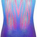 BAOHULU Gymnastics Leotards for Girls Sparkly Tumbling Dance Outfit One Piece Kids Athletic Clothes Size 12A
