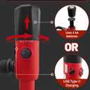 FUELIO 2025 UPGRADED Fuel Transfer Pump - Leak-Proof USB Charging Gas Pump For Gas Can - 2.8 GPM Portable Battery Powered Pump For Gas, Gasoline
