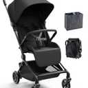 Momcozy TuckGo Lightweight Travel Stroller, One Click Fold for Toddlers 6M-3Y, 33L Bottom Storage, Compact Easier Air Travel, Travel Bag Included, 3-Position Recline, UPF 50+ Canopy, 5-Point Harness