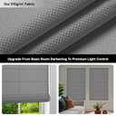 LazBlinds No Drill Light Filtering Roman Shades, Charcoal, 29" W x 48" H