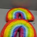 Chunful 2 Pcs Rainbow Pillow for Girls Kids 13.8 x 8.7 x 4 Inch Plush Cute Rainbow Throw Pillow Arch Shaped Cushion Stuffed Decoration for Bed Chair Room Home Decor (Colorful)