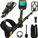 Metal Detector for Adults Professional, Up to 20 Hours of Extended Runtime, Adjustable Retractable Foldable Metal Detector Waterproof High Accuracy Gold Detector, Backlit LCD Display (Black)