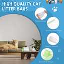 2 x 60 Count Cat Litter Box Liners Bag Compatible with Meo Want Self-cleaning Cat Litter Box MW-SC01 MW-SC02 MW-LR01, Leak-Proof Drawstring Bags - Heavy Duty Replacement Liners 18" x 12.6"