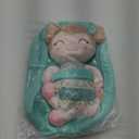 Gloveleya Kids Backpacks Girls Backpack Plush Bags with Soft Baby Doll Green 9"