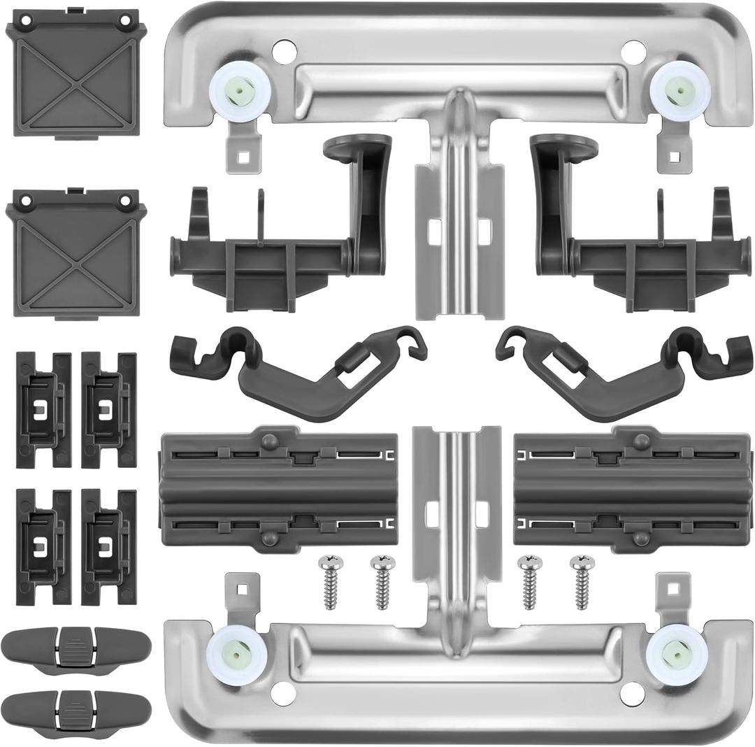 [20Pcs] Upgraded W10712395 WDT730PAHZ0 Upper Rack Parts for Whirl-pool Ken-more Kitchen-aid Dishwasher Parts W10350375 WDT750SAHZ0 WDT910SAYE0 WDT970SAHZ0 Replace W10250159 AP5957560 by AMI PARTS