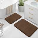 Bathroom Rugs Sets 2 Pieces, Thick Memory Foam Bathroom Mat Set, 31" X 19" + 23" X 15"