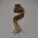 Leeven 30 Strands Double Ended Dreadlock Extensions 24 Inch Ombre Blonde 0.6 cm Width Thin DE Synthetic Dreads Hippie Wool Dreads Handmade Loc Extensions for Women Men