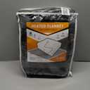 Electric Heated Blanket Full Size 72"x84",Fast Heating, Soft Fleece for Bed & Sofa, 10 Hs Auto Off & 4 Heating Levels, Machine Washable, Gifts for Grandma & Family-Plaid Pattern, Dark Gray