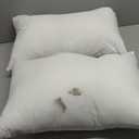 2 White Pillows 10"x18"
