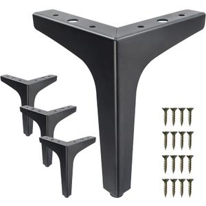 GOSCHE 7 Inch Metal Furniture Legs, Legs for Furniture Set of 4,Modern Style Replacement Couch Legs for Dresser Chair Bed Cabinet Table Ottoman Cupboard DIY Replacement Sofa Feet