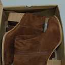 SHIBEVER Cowboy Boots for Women 2025: Mid Calf Cowgirl Boots Western Embroidered Country High Heel Pointed Toe Booties (6, 1828-brown)