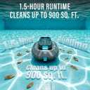 STARRYBOT Cordless Robotic Pool Cleaner with Dual high-Efficiency Motors Delivers Strong Suction, Smart Self-Parking,Smart LED Indicator,Pool Vacuum for Above-Ground Flat Pool up to 900 Sq.ft(BG02)
