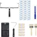 JolieJulie 14 PCS Paint Roller Kit, 18'' Adjustable Paint Roller Frame, 18'' Microfiber Paint Roller Sleeves, 4'' Paint Roller Frame with Paint Tray, 4'' Paint Roller Sleeves