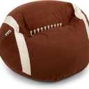 Big Joe Sports Ball Child-Sized Bean Bag Chair for Kids, Football Plush, Ultra-Soft Lightweight Polyester Blend, 2.5 Foot Refillable
