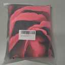 No Hook Shower Curtain with Snap in Liner, Pink Rose Flower Thankful Grateful Blessed Bathroom Curtain with Double Layers Waterproof Fabric and Mesh Top Window, Romantic Showy Floral Home Bath Decor