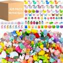 420 Pcs Mini Resin Animals 12 Styles Resin Animals Figurines Bulk for Fairy Garden Miniature Dollhouse Accessories Hide Crafts Decor