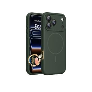 Miracase Magnetic for iPhone 17 Pro Max Case, Compatible with MagSafe, Integrated Silicone Camera Control Cover, 3.0mm Thicken Shockproof Drop Protection Phone Case for 17 ProMax, Dark Green