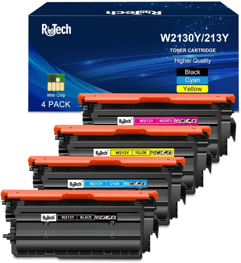 213Y Toner Cartridge,Extra High Yield UP to 18000 Pages for HP 213A 213X 213Y for HP Color LaserJet Enterprise 5700dn 6700 6701dn, MFP 5800dn MFP 6800 MFP 6801dn Printers,4 Pack