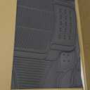 Universal PVC Faux Rubber Car Floor Mats, Anti-Slip, All Weather Protection, Waterproof Flexible Trim to Fit for 95% Automotive SUV Sedans Trucks, Charcoal Pure Grey, Pack of 3