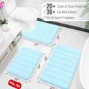 OLANLY Memory Foam Bath Mat 24x16, Super Soft Absorbent Bathroom Rugs, Quick Dry, Machine Washable Shower Floor Rugs, Bathmat Carpet, Bathroom Home Decor Accessories, Sky Blue