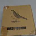 Quoowiit Bird Figurine, Modern Sculpture and Statues for Home Decor, Animal Statues for Bookshelf, Table, Entryway, Fireplace, Resin Decorative Sculpture with Chic Polka Dots Art Design (White)