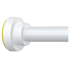 Thestoa White Shower Curtain Rod Adjustable 43-78 inch, 1"Diameter Spring Tension Curtain Rod No Drill, Anti-Rust Non-Slip Shower Rod, White Shower Rod for Bathroom Tension