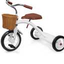 KRIDDO Classic All Metal Toddler Trike, Gift for Boys and Girls Ages 2 to 4 Year Olds, Tricycle for 1 to 3 Year Olds, Sturdy Rear Deck, Deluxe Steer and Ergonomics Grip, Indoor and Outdoor, White (some parts missing)