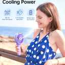 SWEETFULL Portable Misting Fan - 180 Foldable Handheld Personal Fan with Mist Spray, 3 Speeds, 30ml Water Tank, USB Rechargeable for Travel, Outdoors, Makeup, Camping, Home, and Office Use