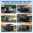 Moonet PVC Thickening Leather Spare Tire Wheel Cover for Car Truck SUV Camper Trailer Universal Fit RV JP FJ,R14 S Black (for Overall Wheel Diameter 24-26 inch)