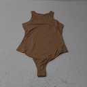 Women's Crew Neck Sleeveless Bodysuit Seamless Double-Lined Stretchy Tank Top Bodysuits for Women XS